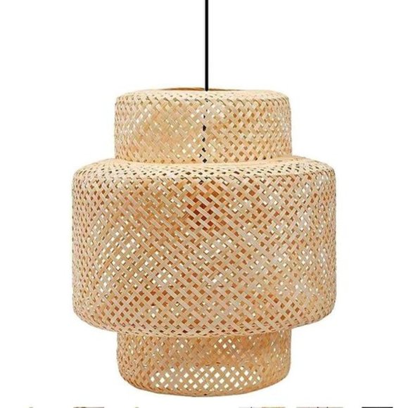 Frontsea Rattan Pendant Lighting for KitchenBamboo Lampshade Handmade